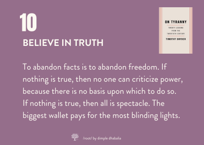 day 10: believe in truth