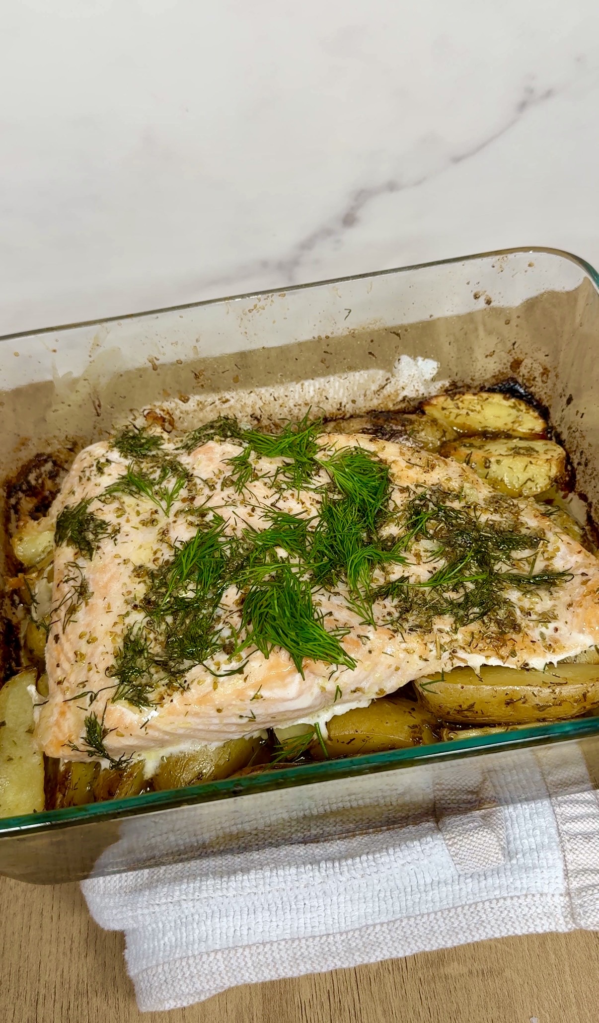 One-Pan Lemon Greek Salmon and Potatoes