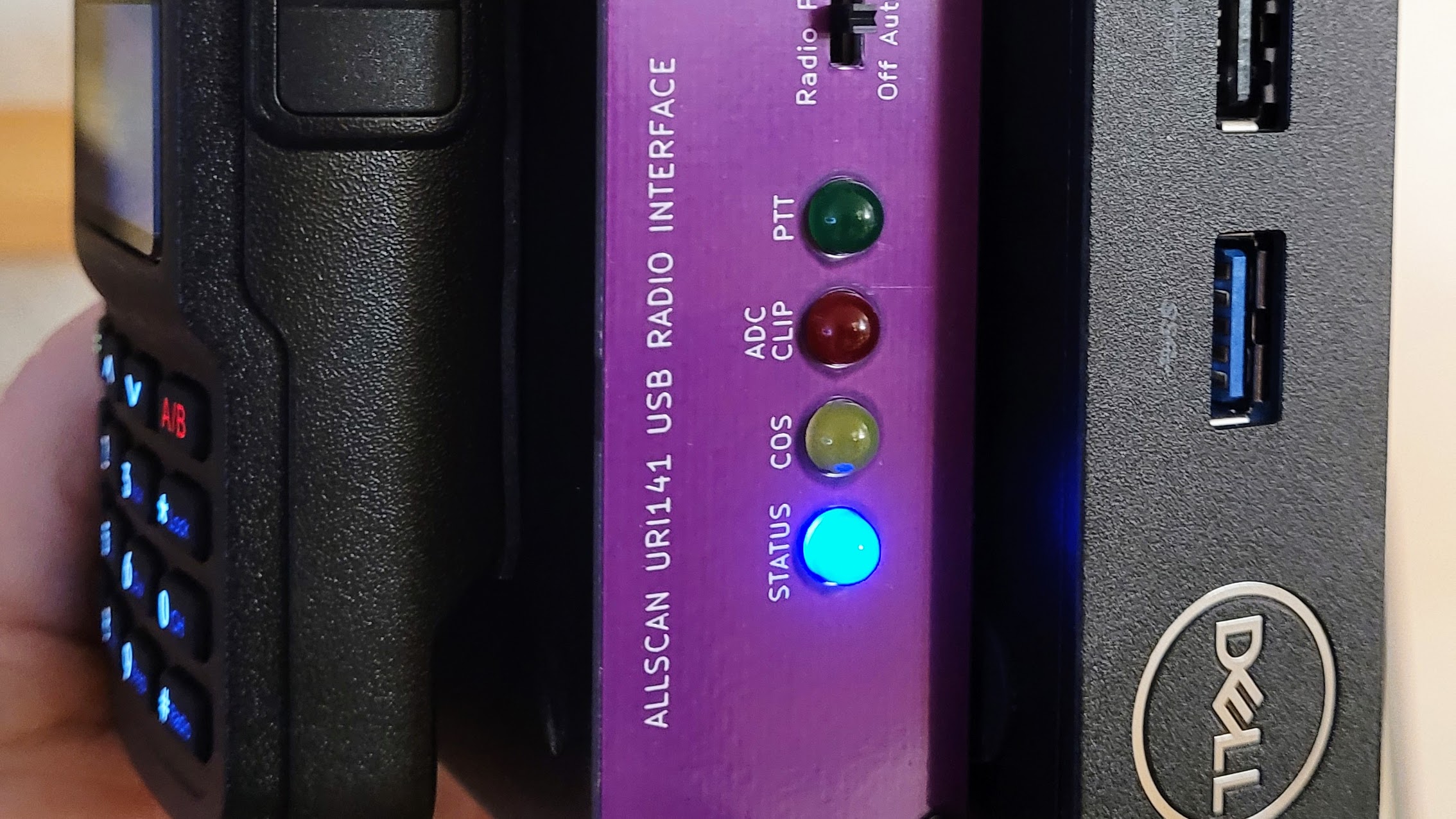 A radio, a URI, and a computer make up the ANH100