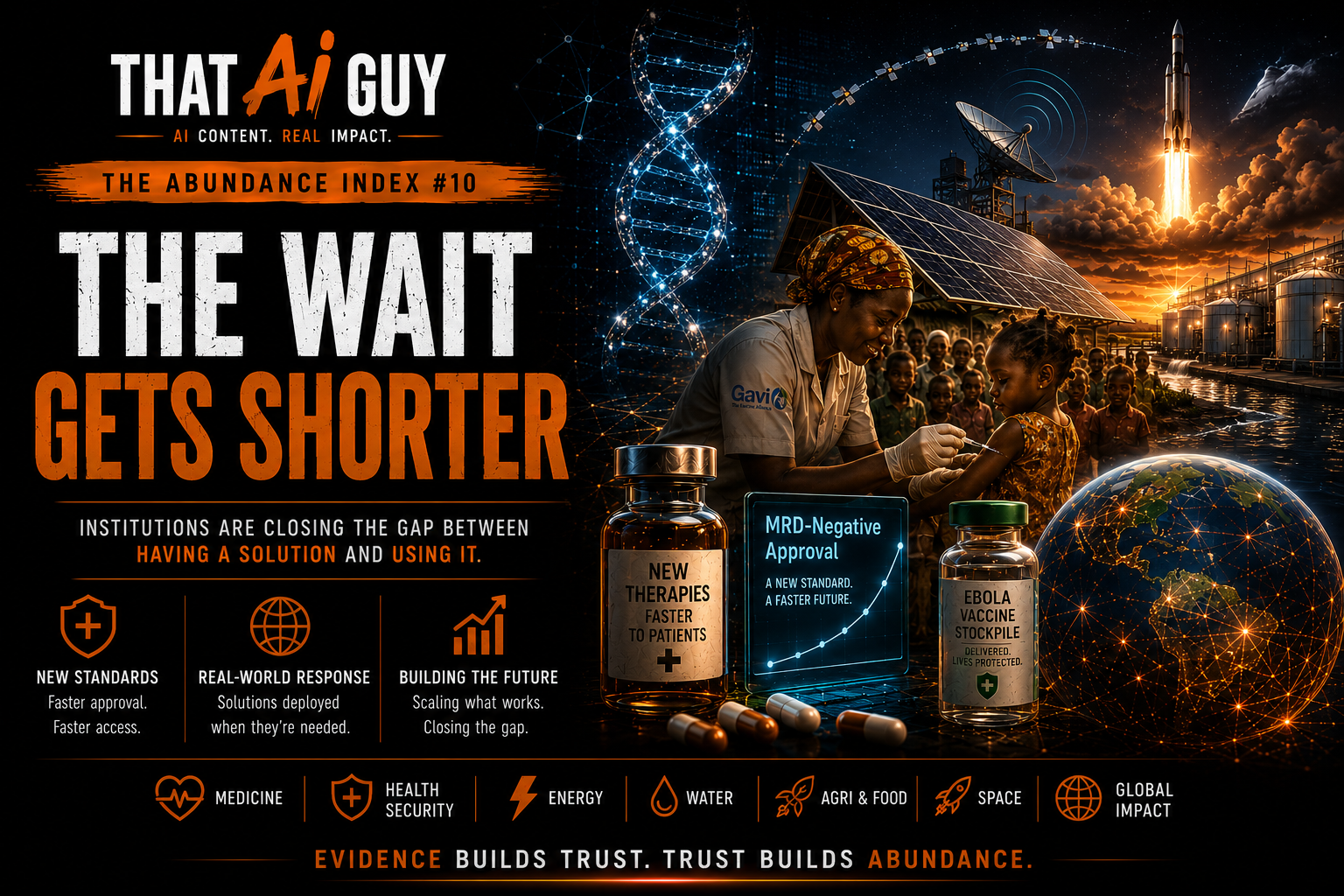 The Abundance Index, Issue 10: The Wait Gets Shorter newsletter graphic.