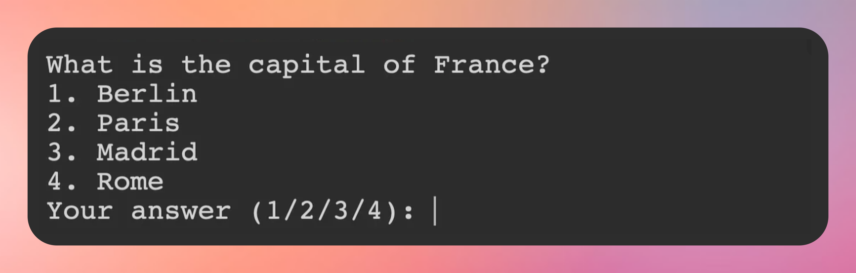 Python Project: Build a Simple Quiz Game - by Ardit Sulce