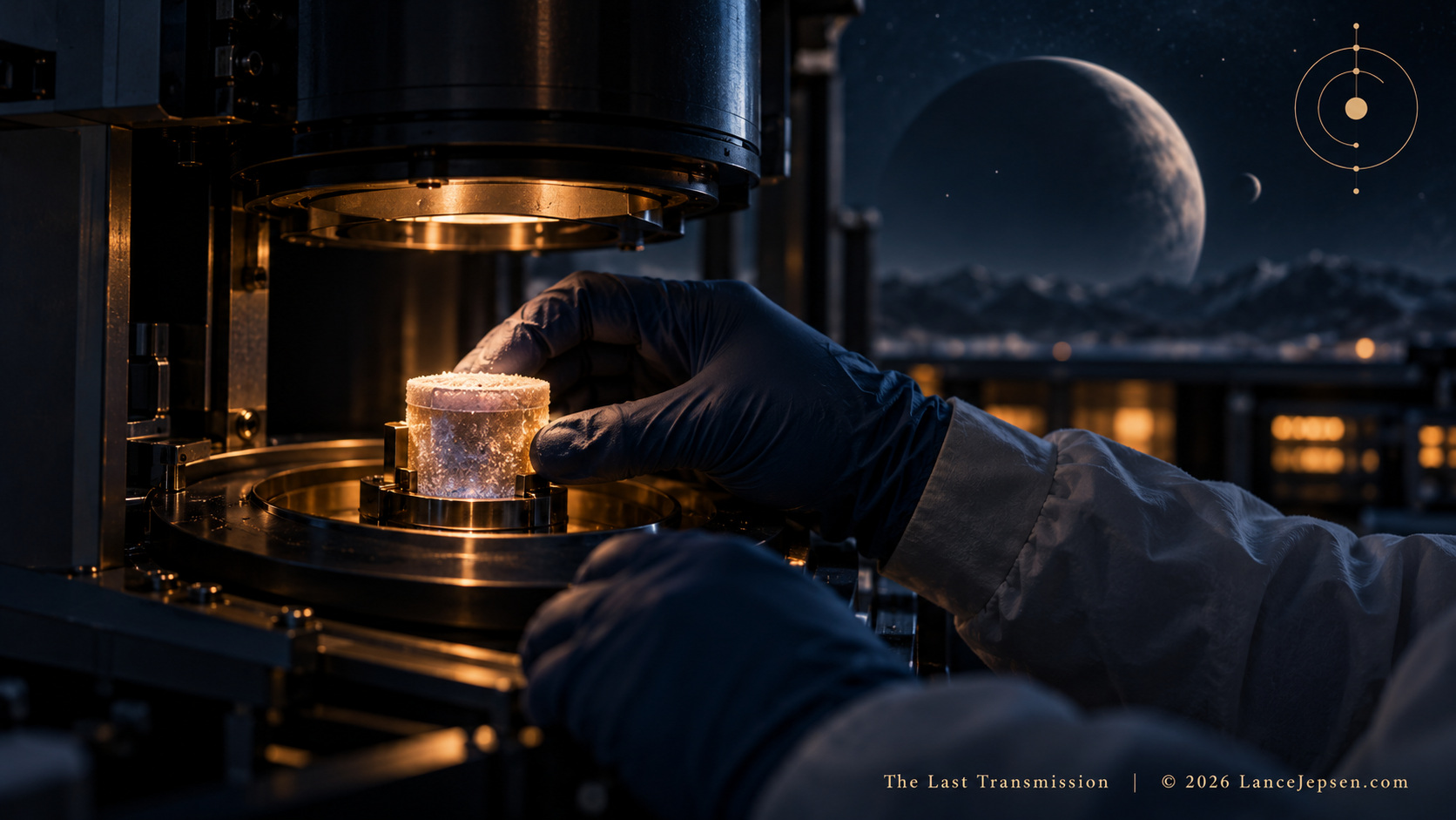 Fictional cold laboratory setup for testing possible Titan and Pluto materials