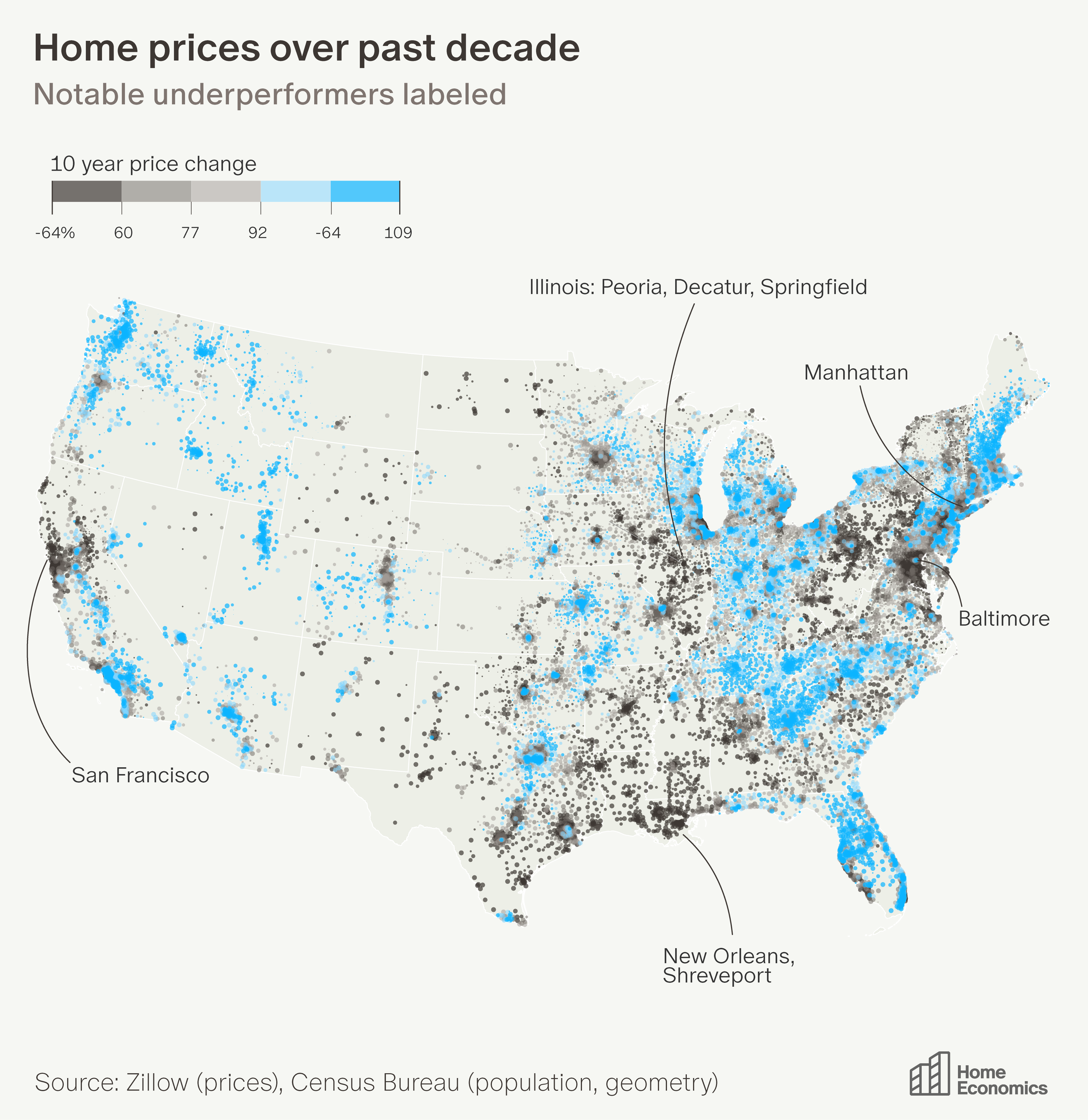 Visualizing Home Price Changes - by Aziz Sunderji