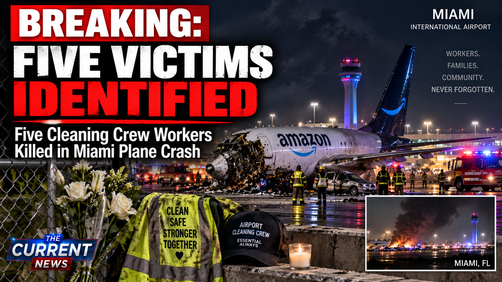 Miami Plane Crash Victims Identified: 5 Cleaning Workers