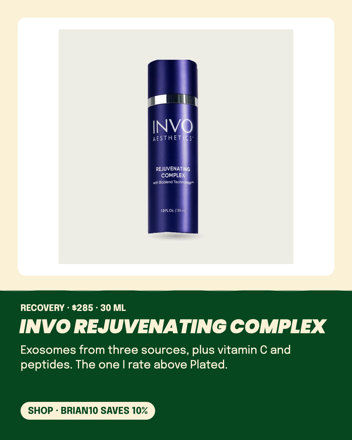 INvo Rejuvenating Complex exosome serum, 30 mL