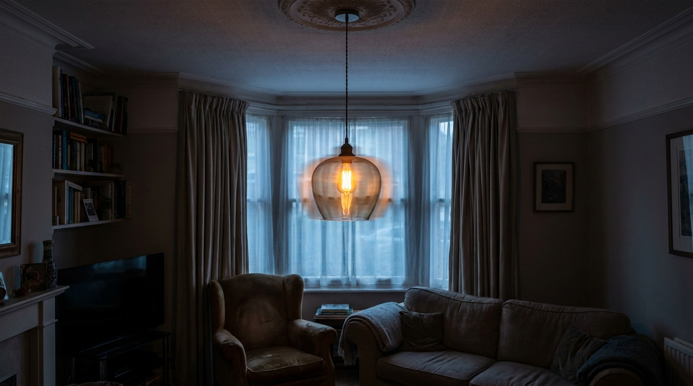 Lights flickering all over the house? When it's a duff bulb and when I'd want to see it today