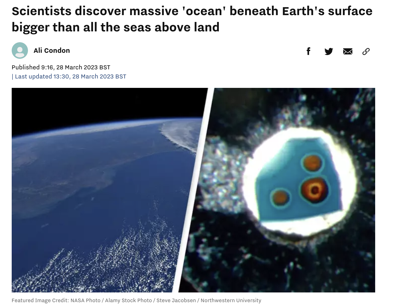 Fact check The Bible's fountains of the deep... exist.