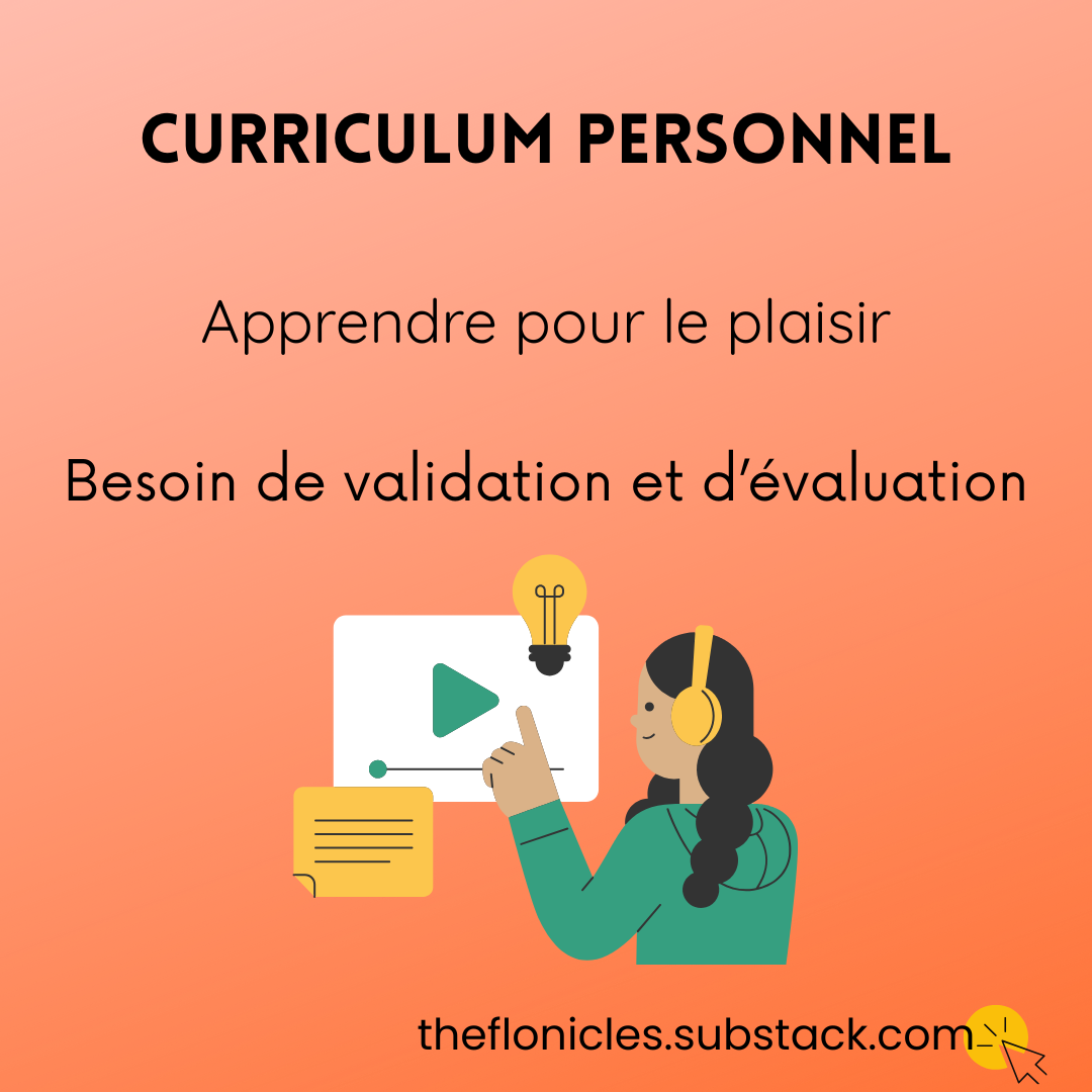 Un curriculum personnel, mais sans s'épuiser (ou comment s'assurer de continuer à apprendre)