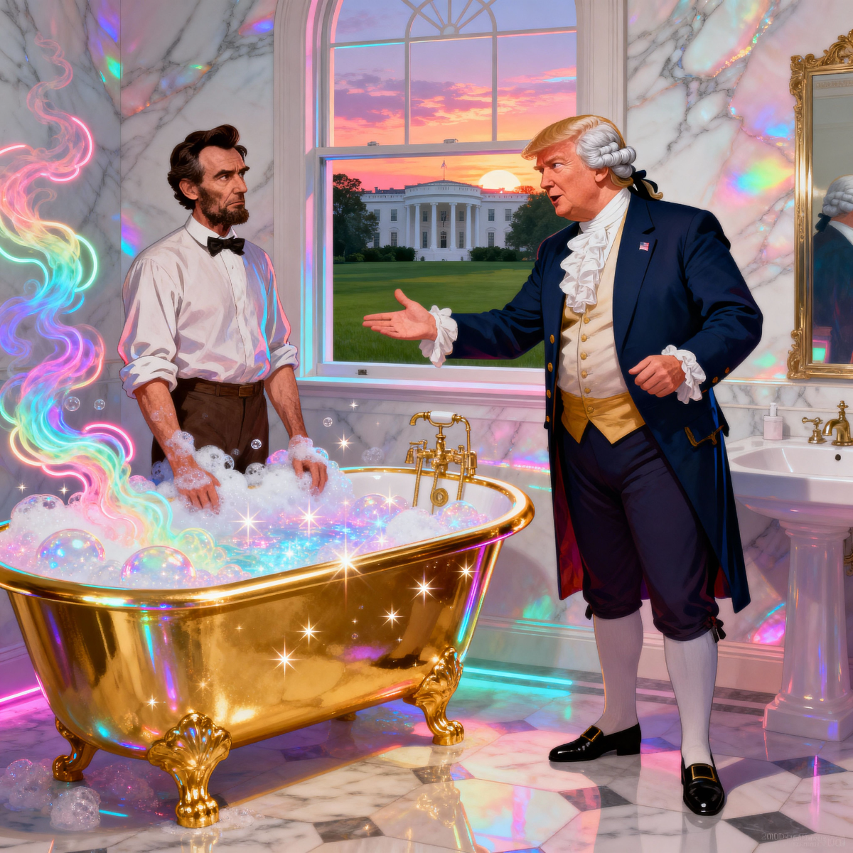 Magick Mica Trump parody art