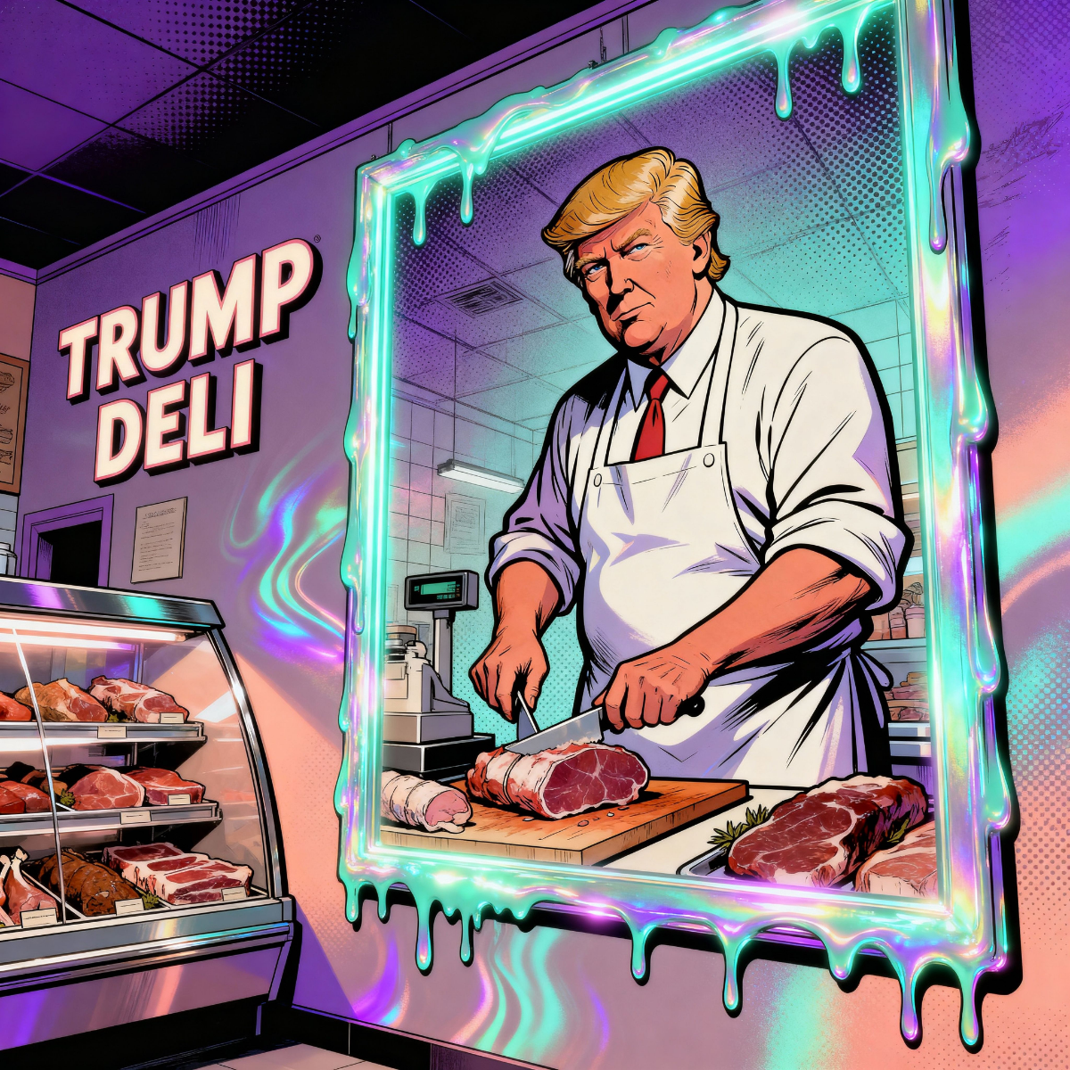 Magick Mica Trump parody art