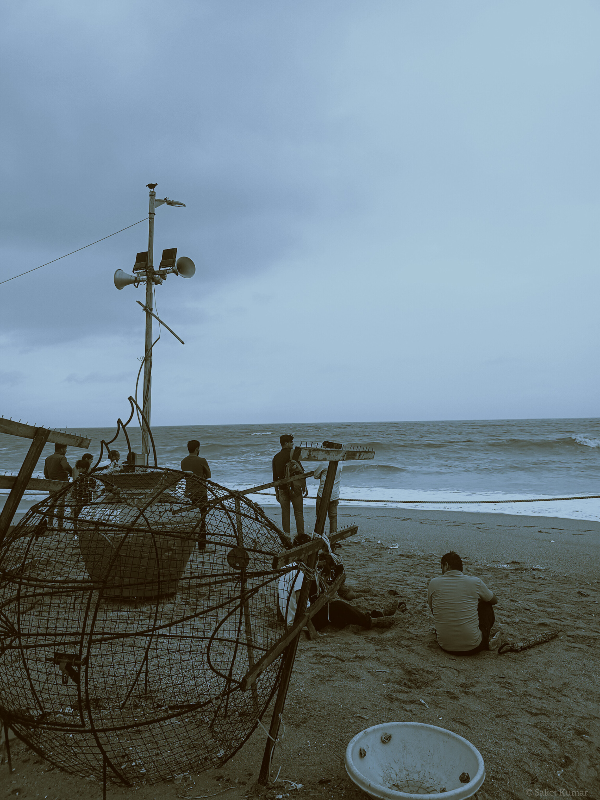 Monsoon Juhu Beach captured by Saket Kumar