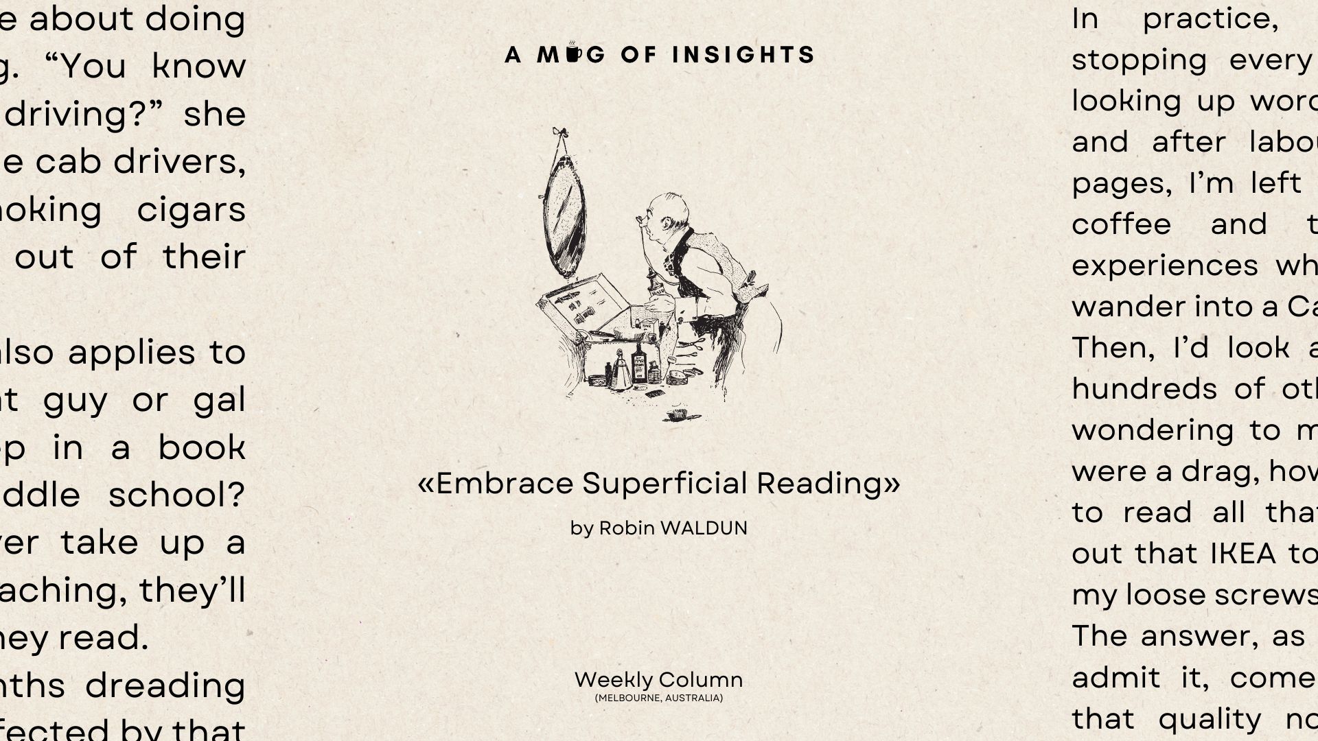 Embrace Superficial Reading - by Robin Waldun
