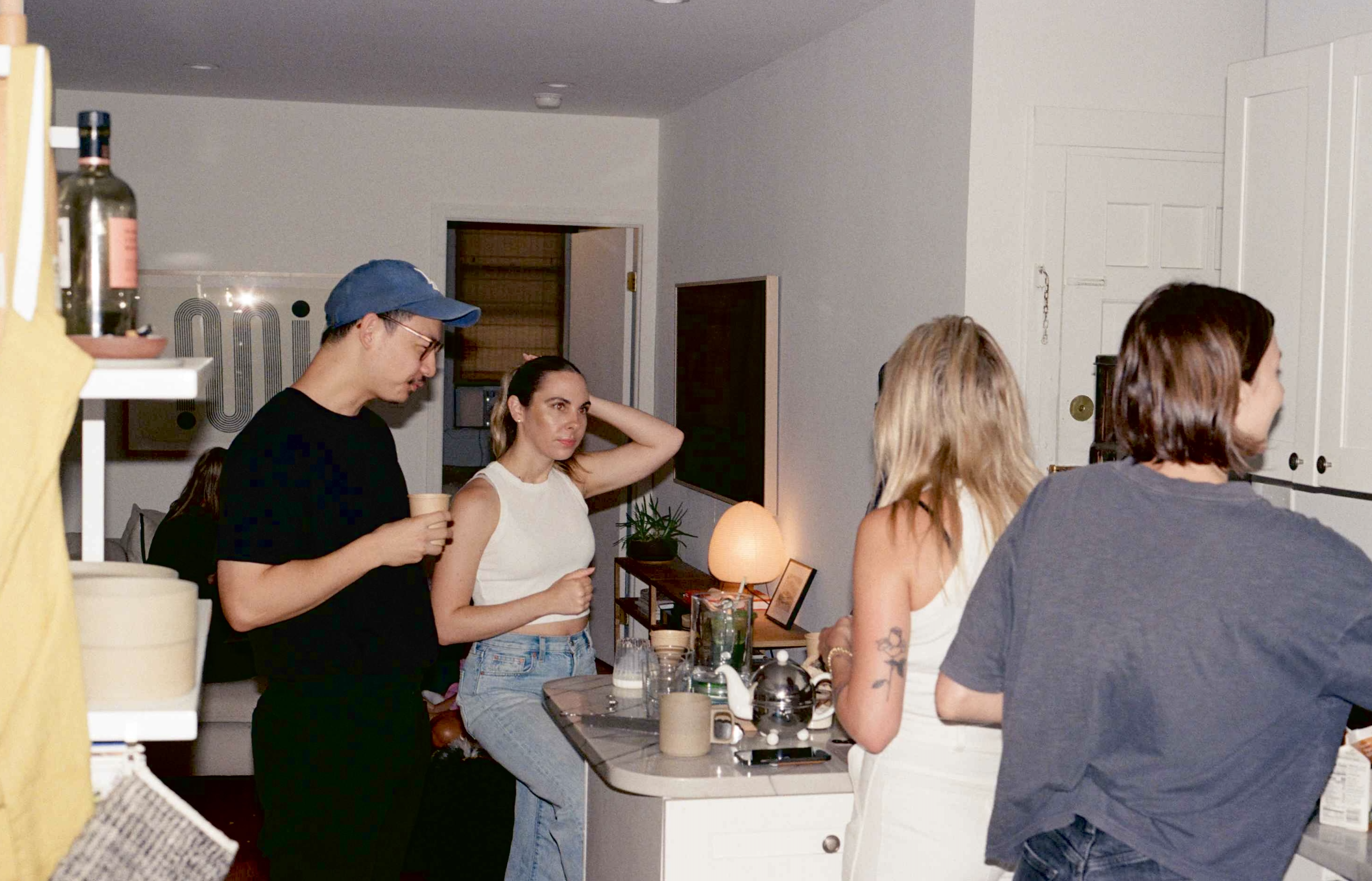 In-apartment cafe setup