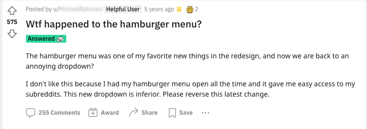 Image from What 5 years at Reddit taught us about building for a highly opinionated user
