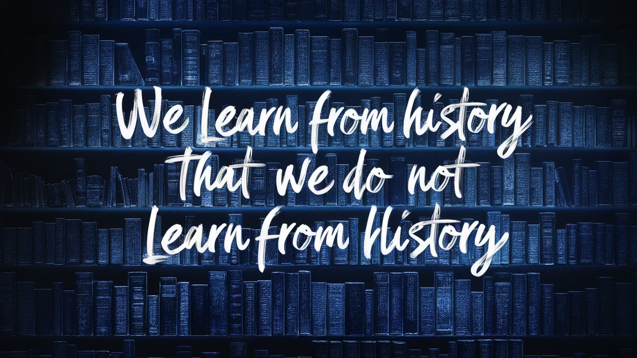 We Fail to Learn From History - The One Percent Rule