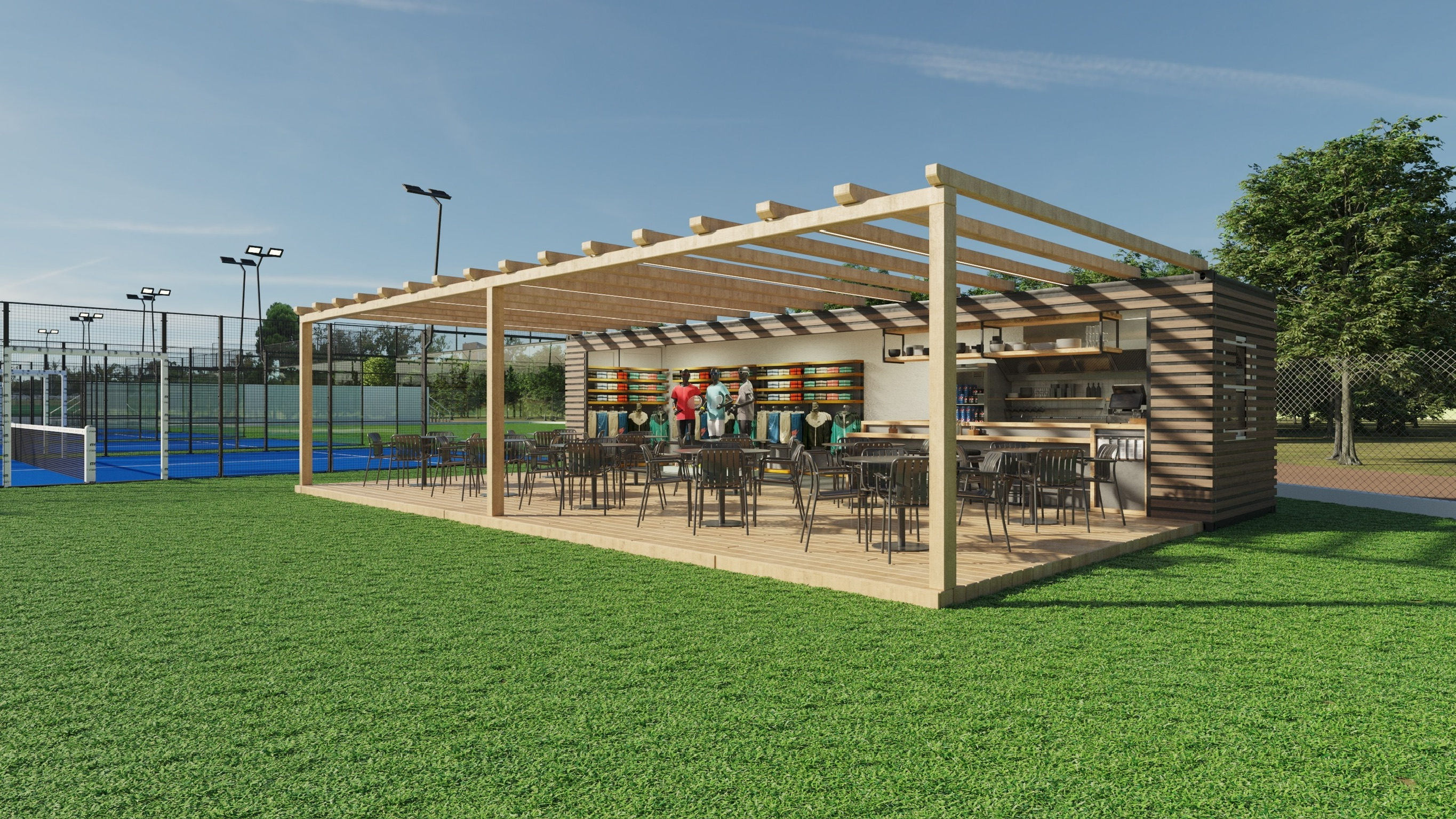 Rendering of Vortex Padel Club in Orange County, CA