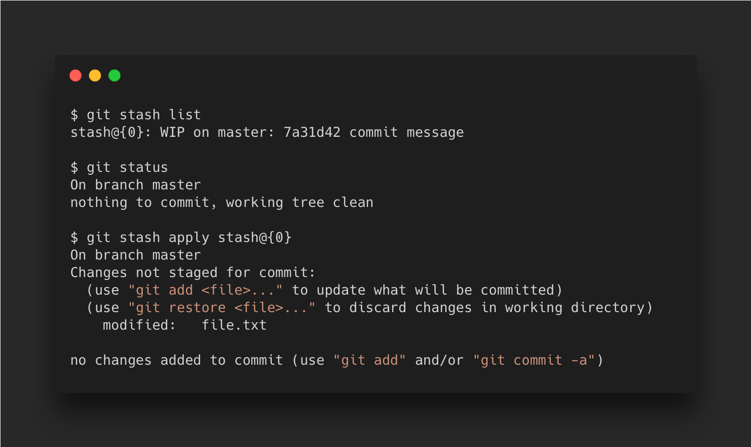 Git Explained - Unstage, Unmodify & Undo