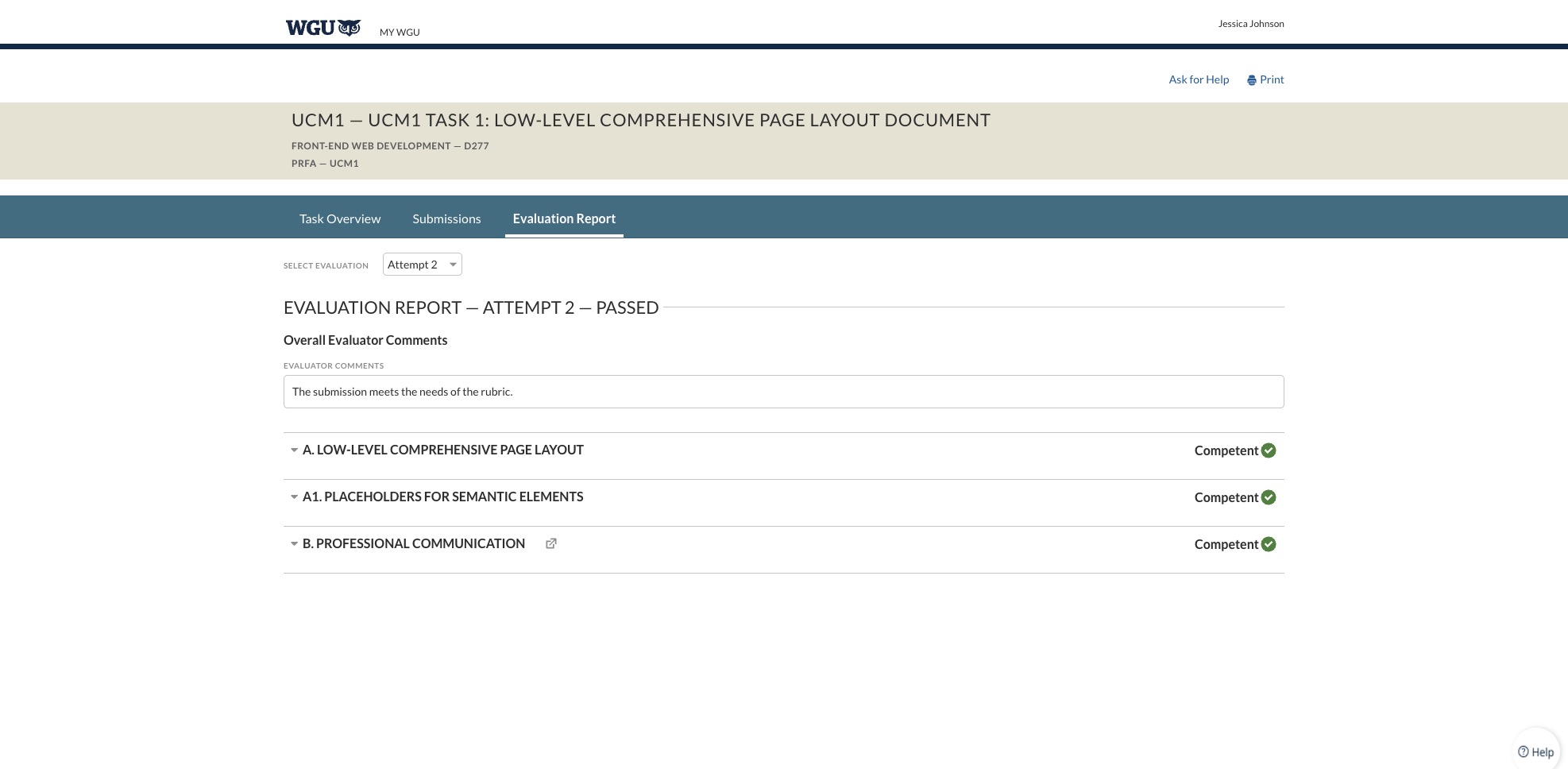 How I Passed WGU D277: Front-End Development - by Jess