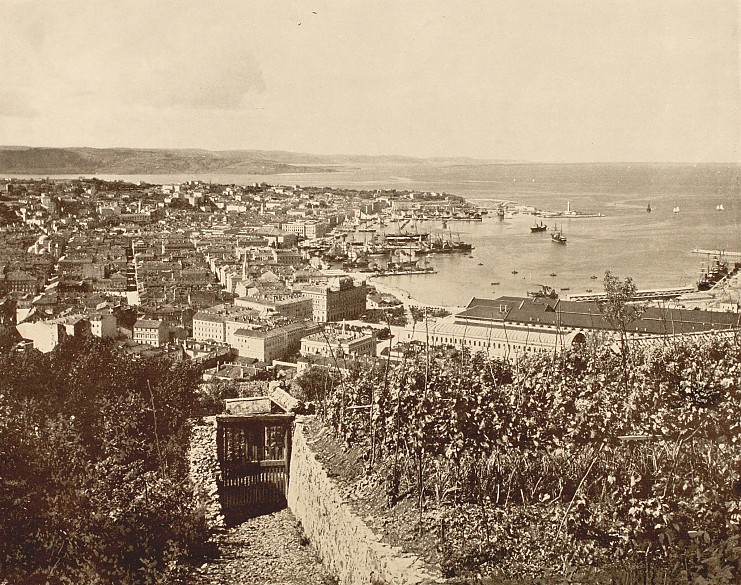 Panorama of Trieste, photograph, 19th century | Die Welt der Habsburger