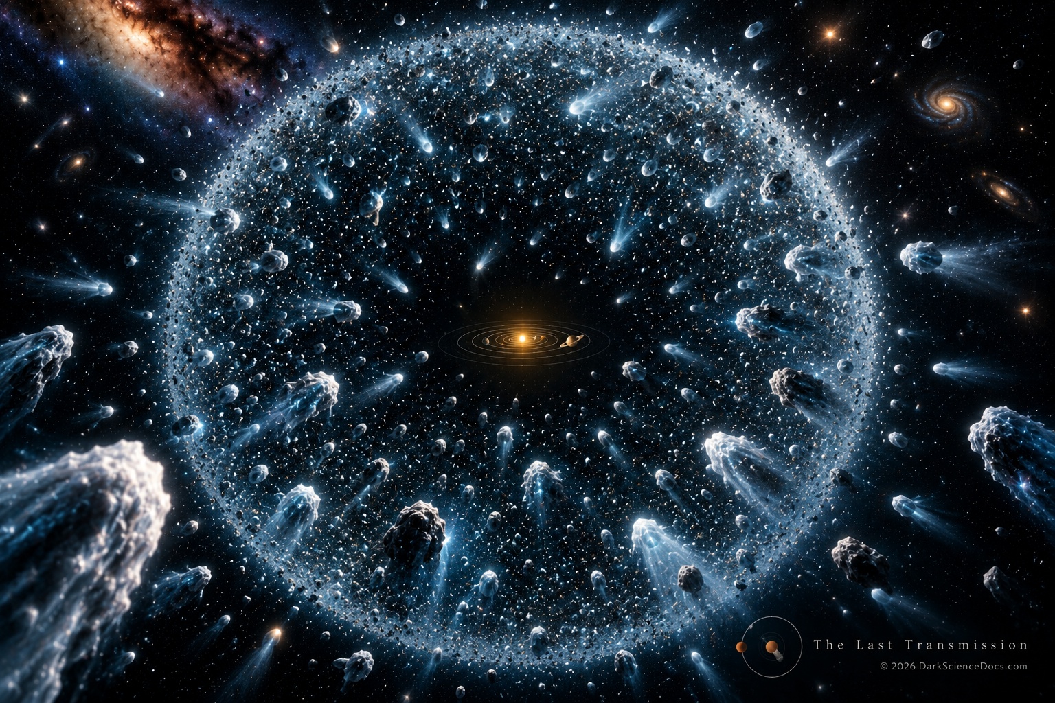 Concept artwork. A spherical reservoir makes the Solar System’s outer scale harder to imagine.