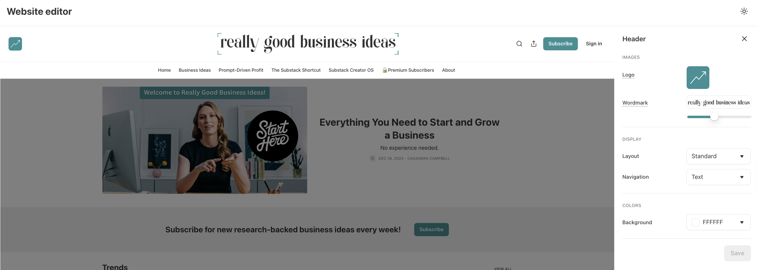 How to Create a Substack Publication Wordmark