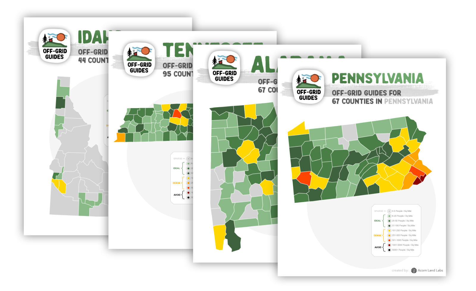 Off-Grid Ratings for All 50 States + All 3143 Counties