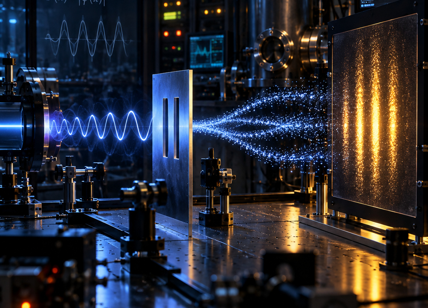 Quantum measurement does not require a conscious human observer, but the relationship between superposition, measurement and definite outcomes remains a foundational problem in quantum theory.