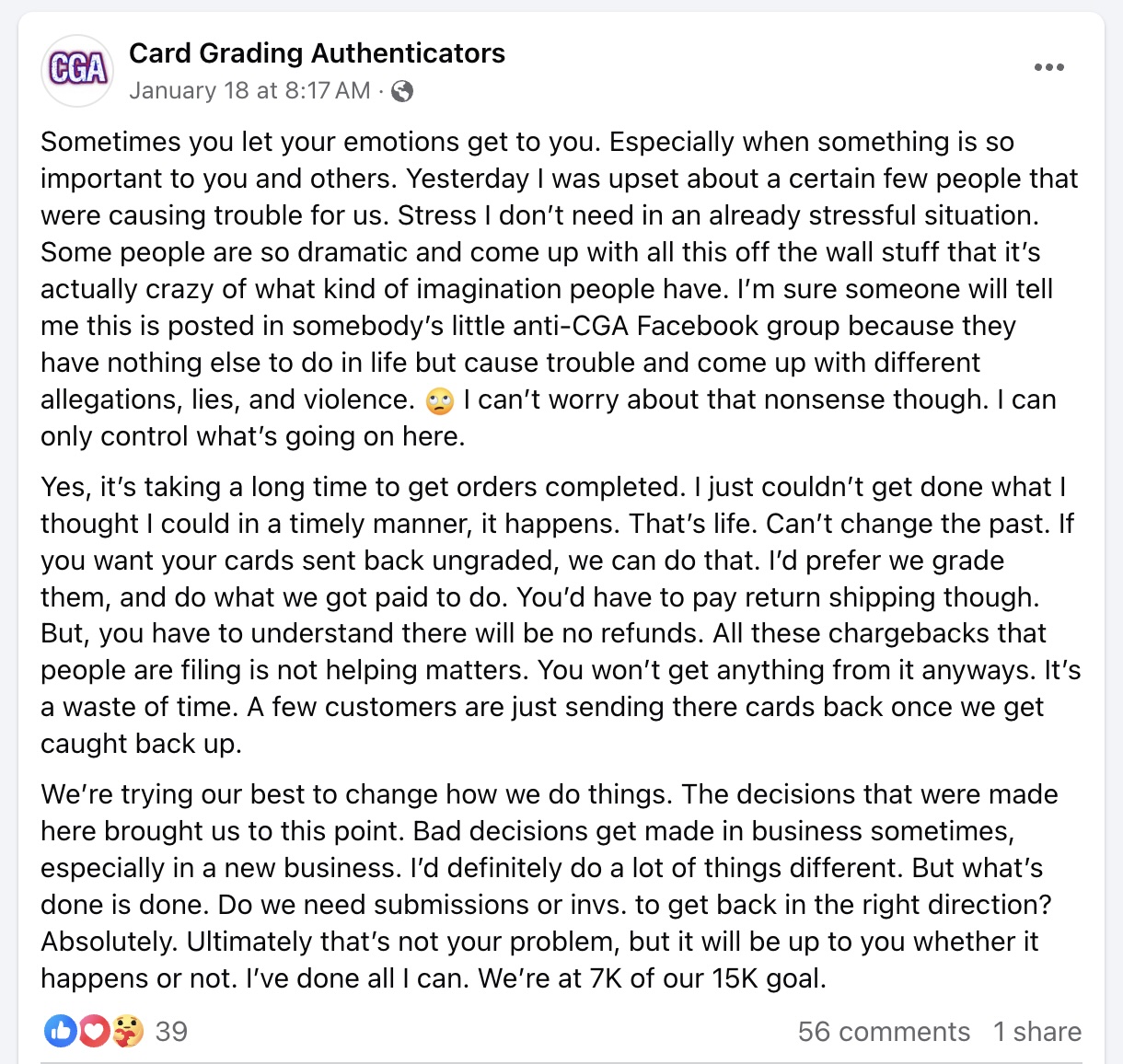 The Dark Side of Card Grading CGA's Battle for Survival