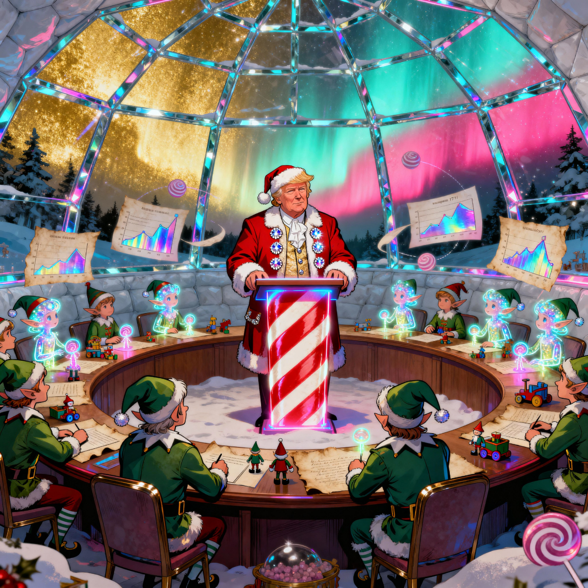 Magick Mica Trump parody art