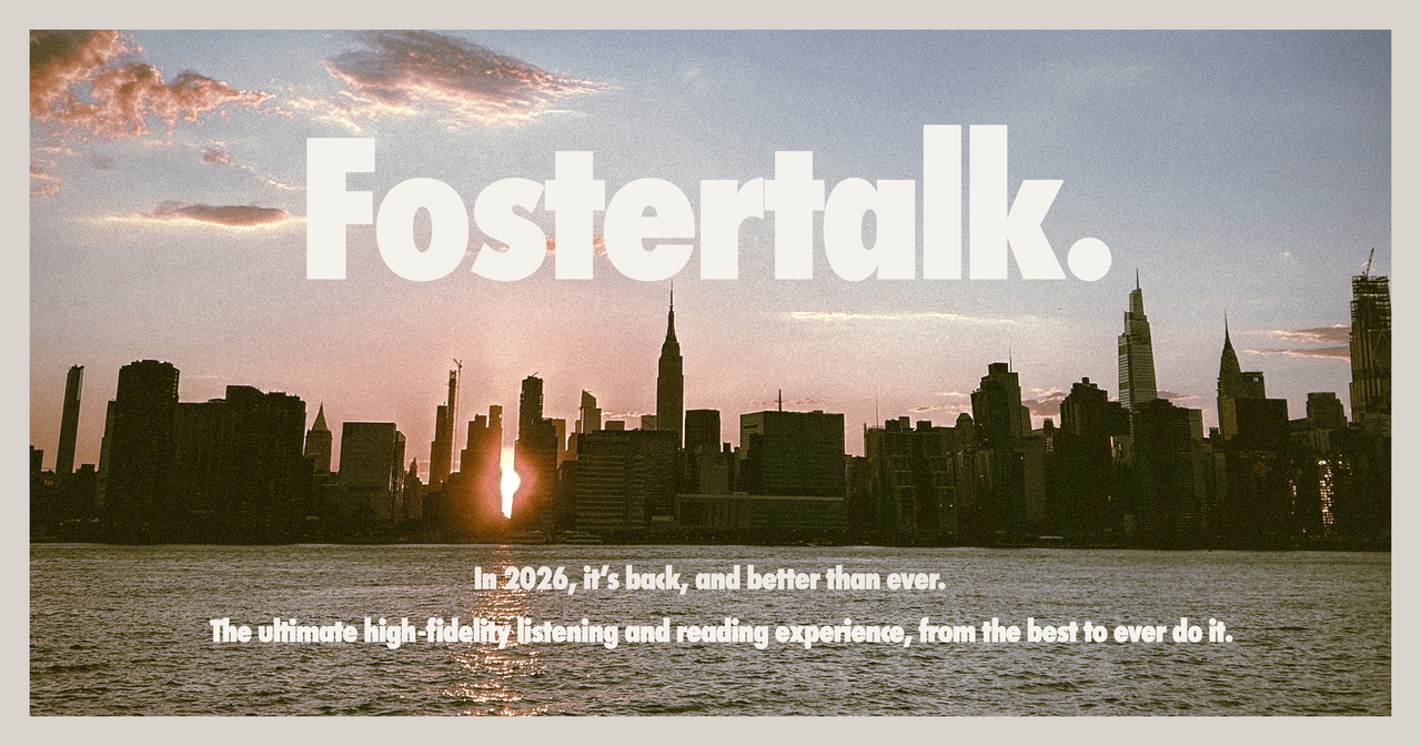 Substack banner for @foster