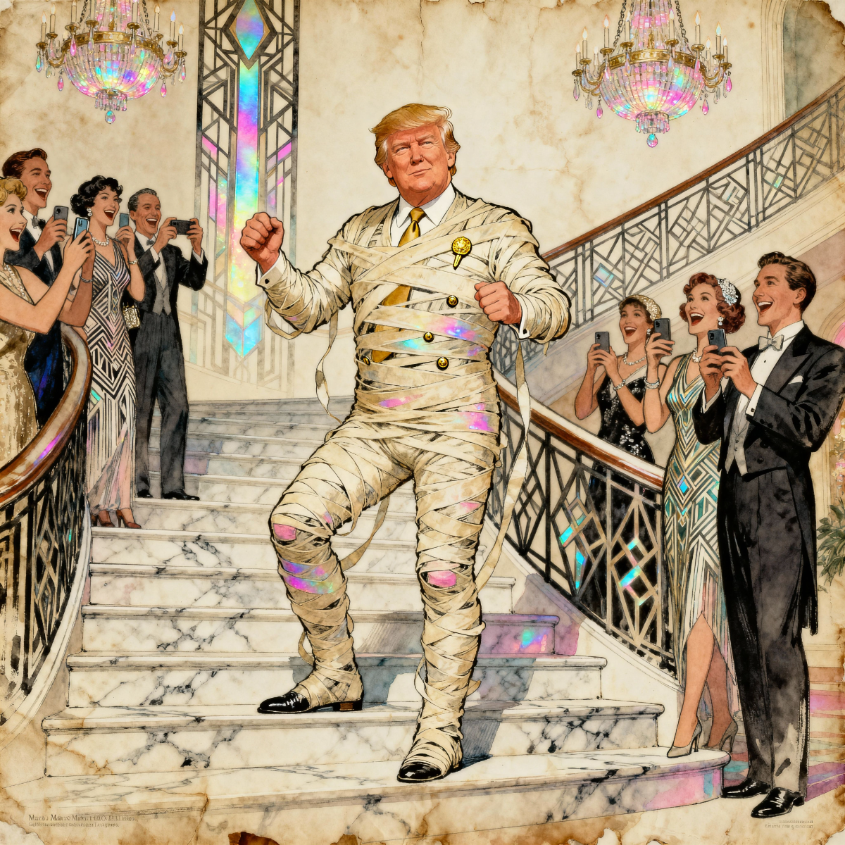 Magick Mica Trump parody art
