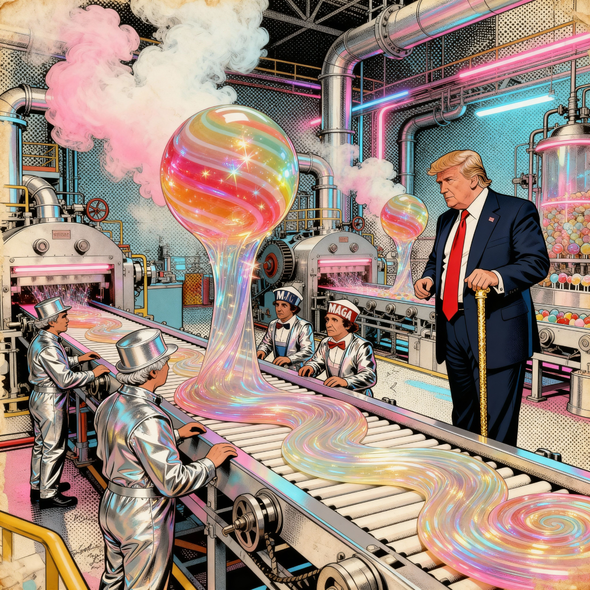 Magick Mica Trump parody art