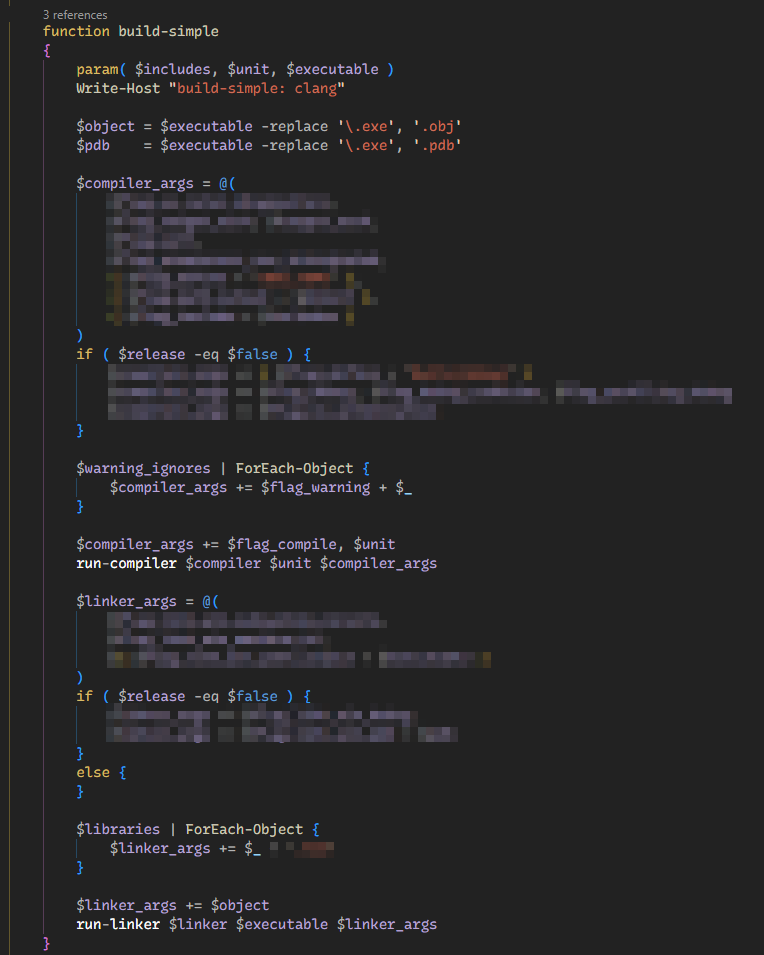 C/C++ Toolchain usage on Windows from scratch with just PowerShell