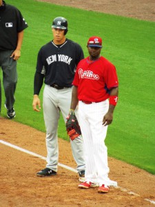 Judge makes 6'4 Ryan Howard look Gardner sized in a 2015 Spring Training game.