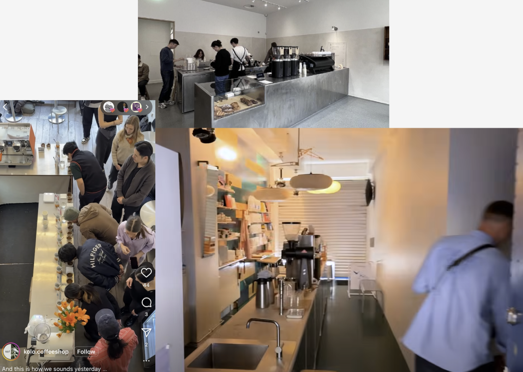 Minimal cafe bar examples