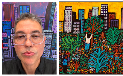 Jose Ramirez, painter, teacher, and gardener - by Amy Allen