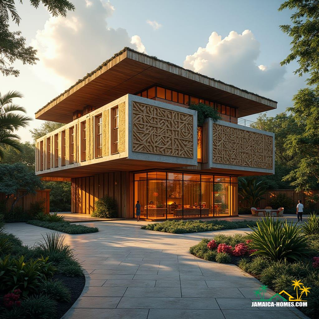 Design of a cultural arts center in Kingston, Jamaica, inspired by traditional Jamaican architecture with modern twists.