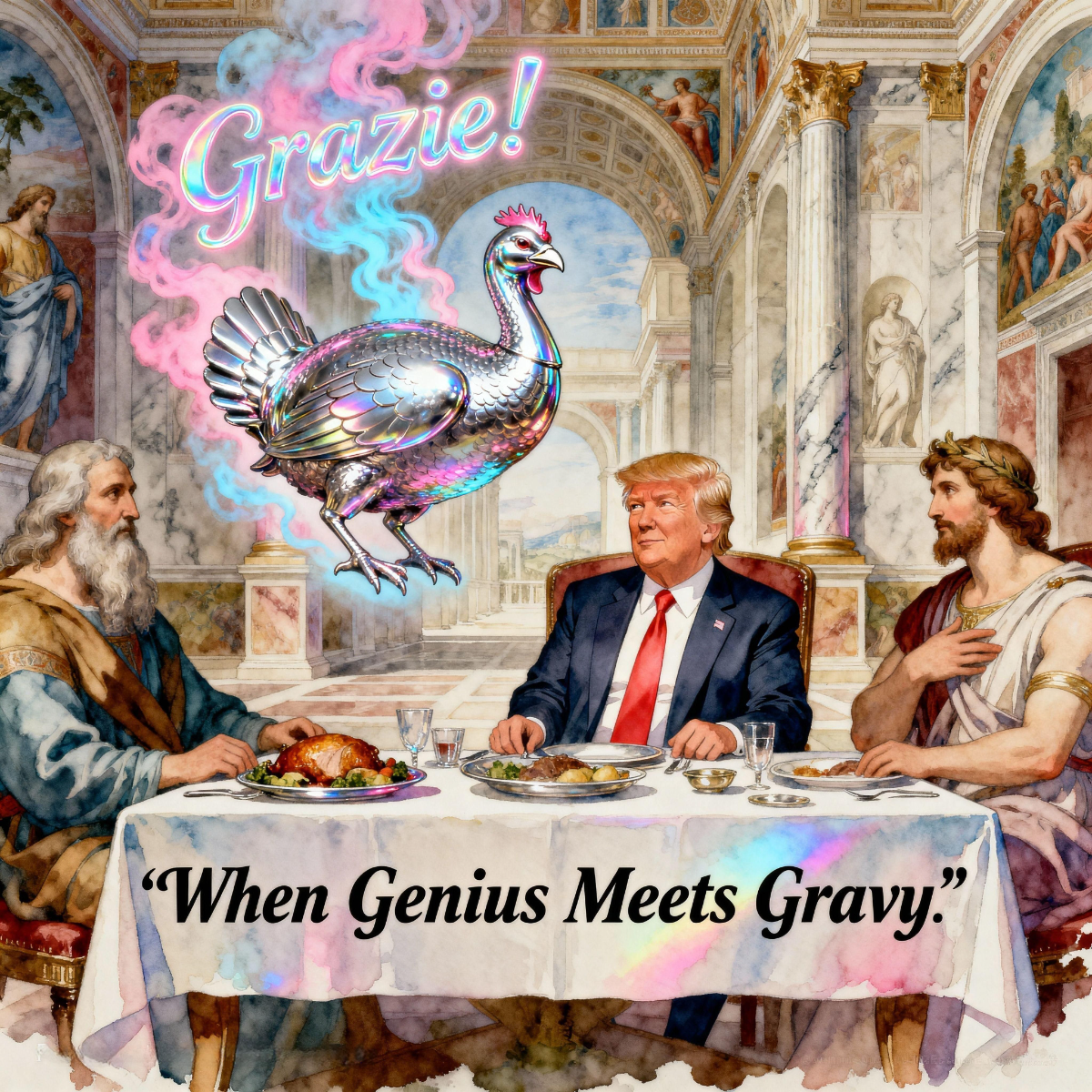 Magick Mica Trump parody art