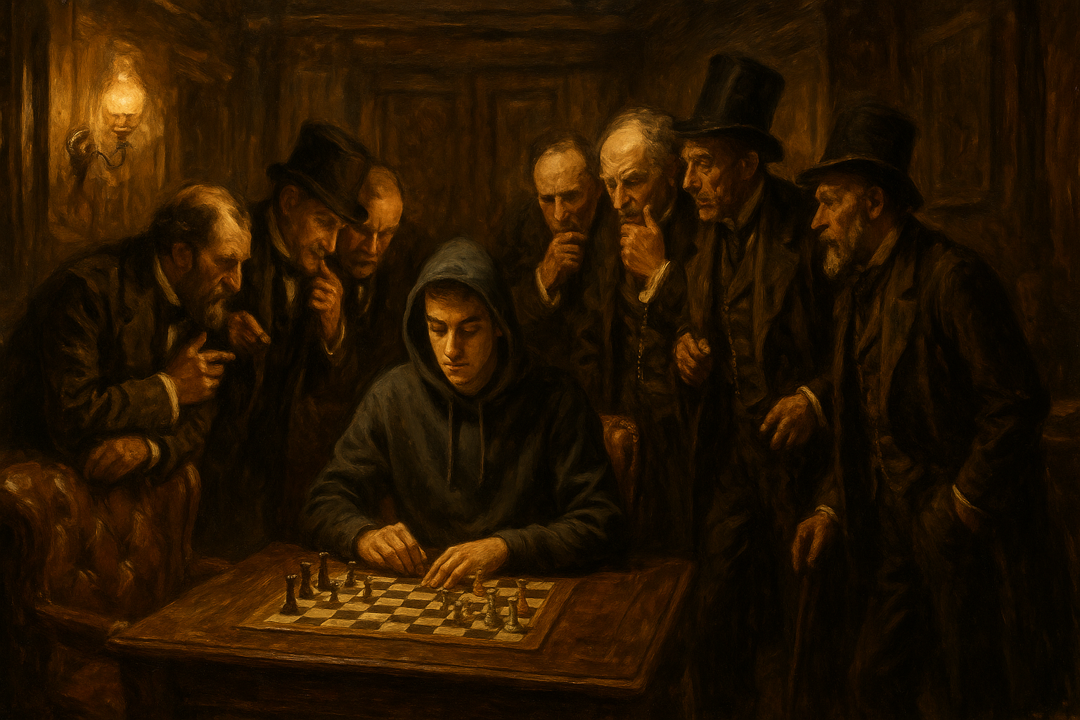 The crowd debated the position. He had already seen the endgame.