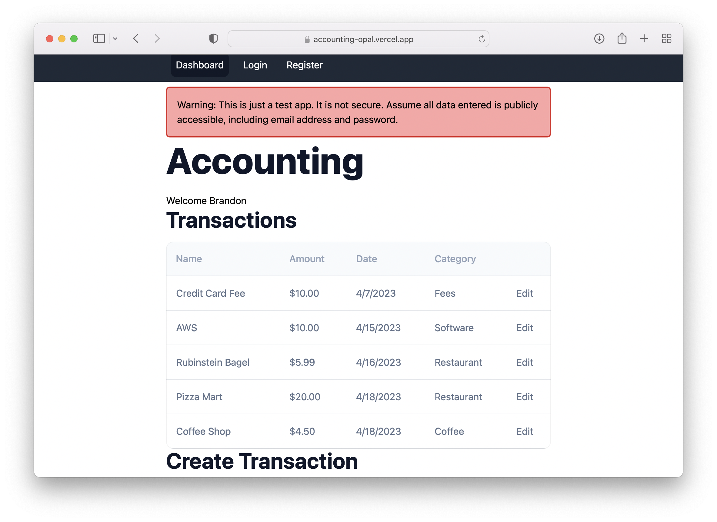 Building an Expense Tracker App - by Brandon Yanofsky