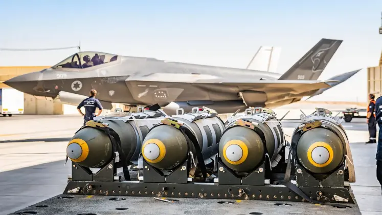 Israeli Air Force 116 Squadron F-35I with Live GBU-31/B Joint Direct Attack Munitions at Nevatim Air Base