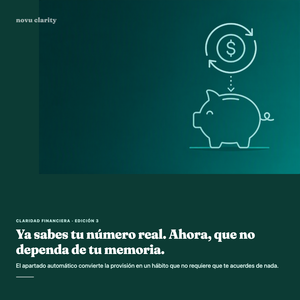 Ya sabes tu número real. Ahora, que no dependa de tu memoria.