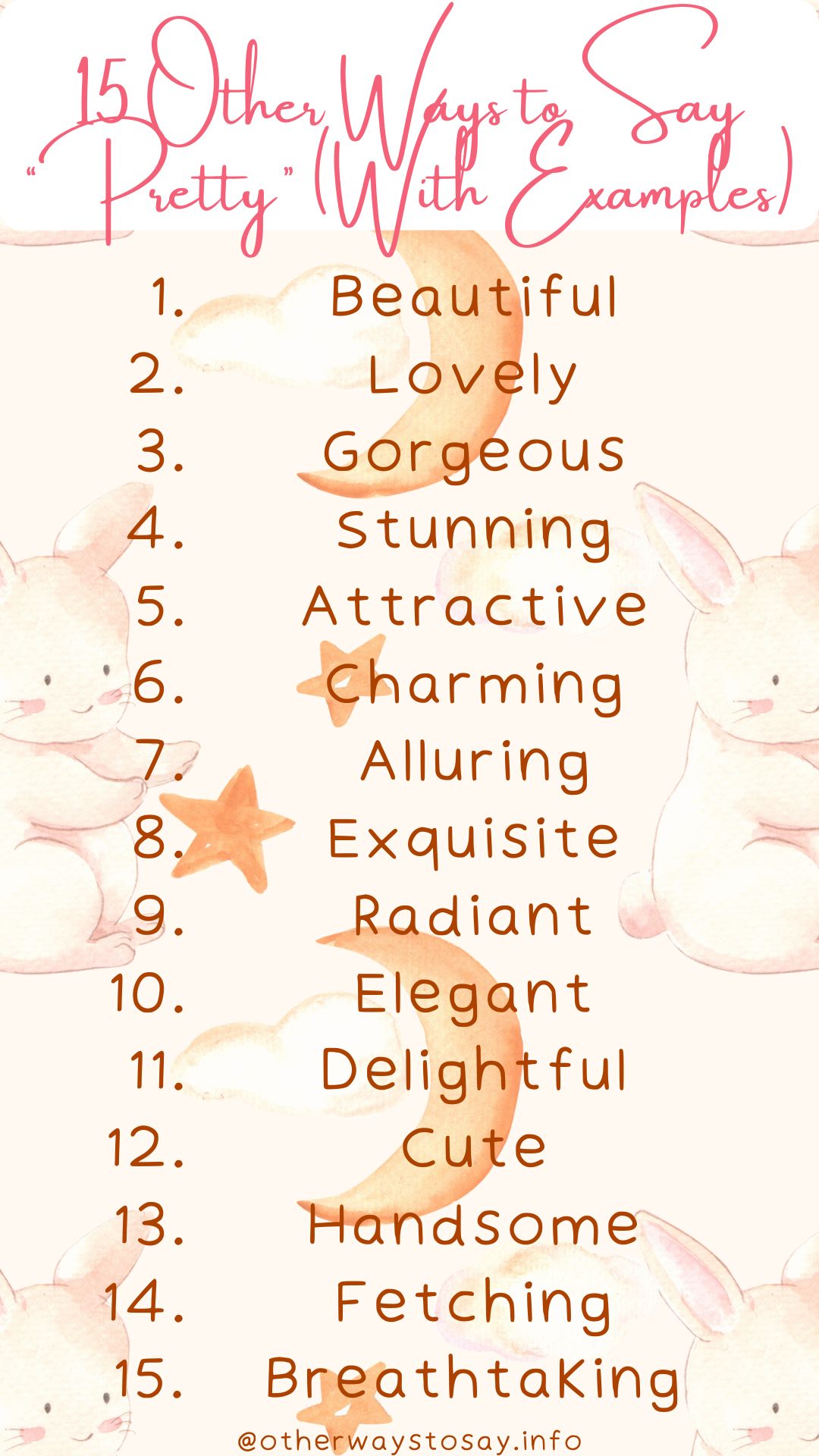 HOW TO SAY PRETTY IN DIFFERENT WAYS visual data 6