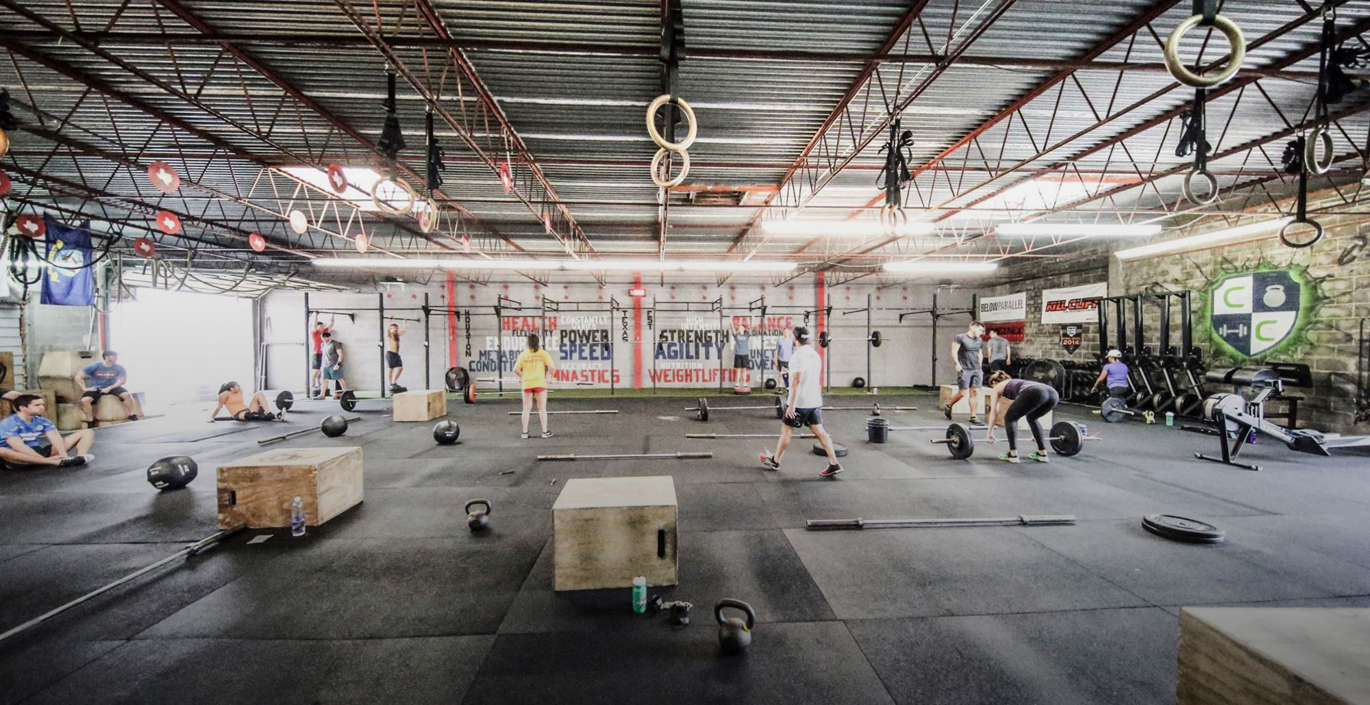 A CrossFit gym.