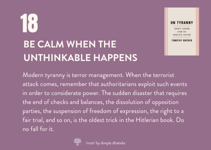 day 18: be calm when the unthinkable happens