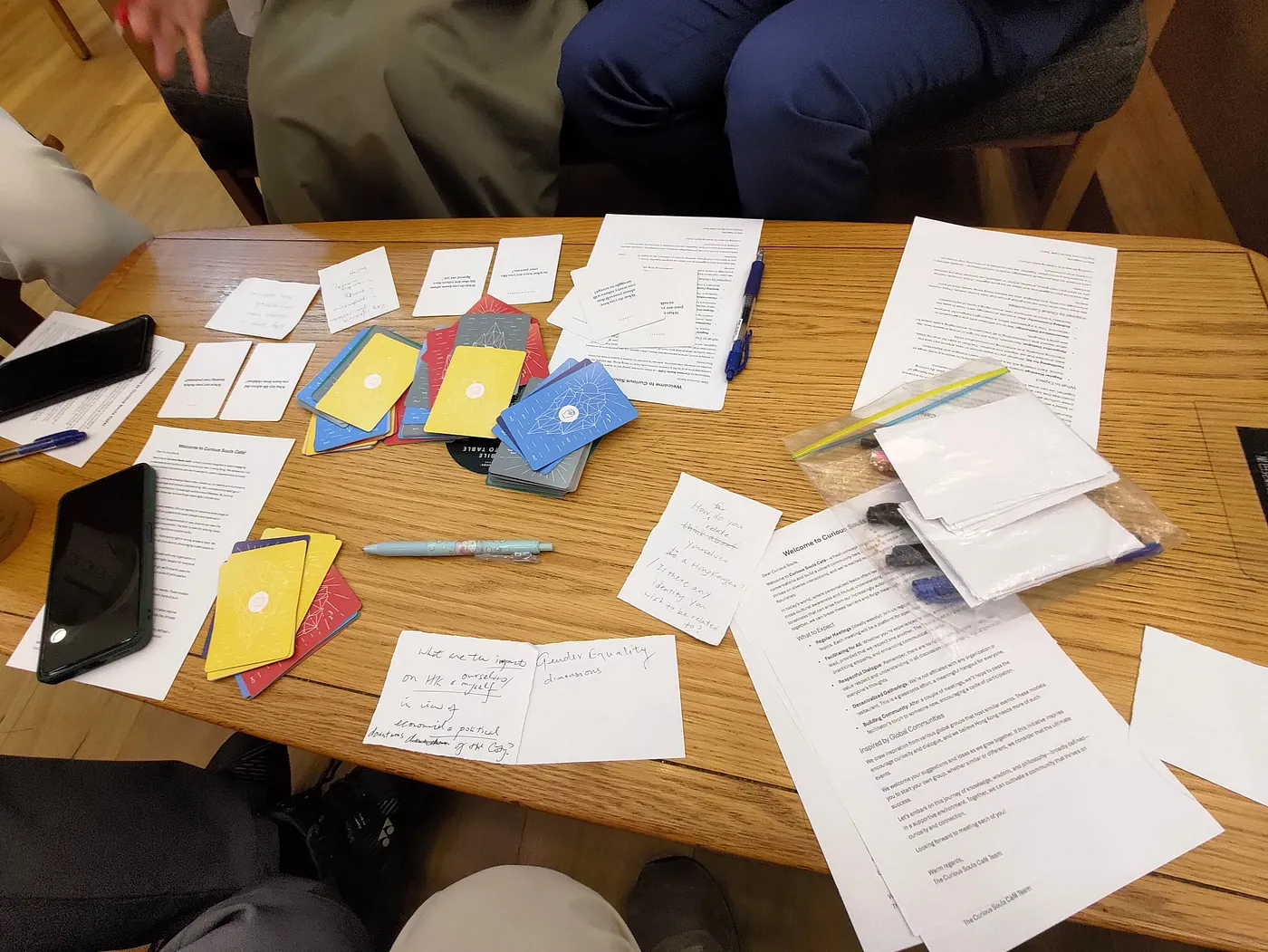 Our table full of questions