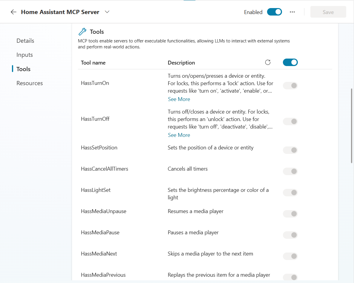How to setup the Home Assistant MCP Server in Copilot Studio