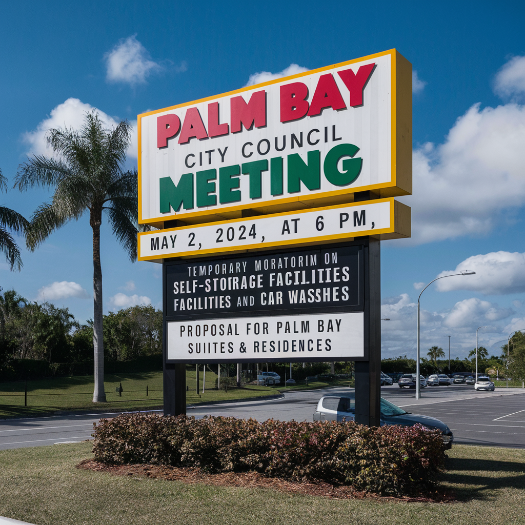 Image for article: Palm Bay City Council to Tackle Hot-Button Issues: Self-Storage, Car Washes, and Development 🏢🚗🚿