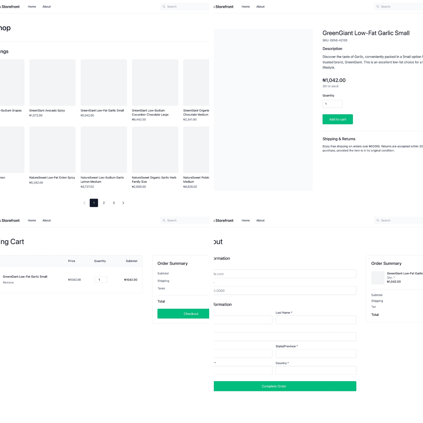Basic green theme for Fisco storefront