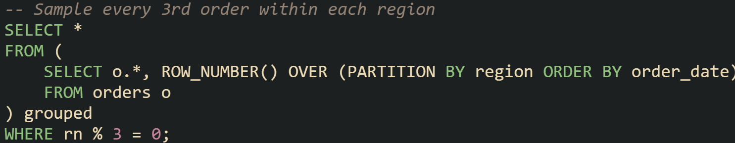 Selecting Every Nth Row from a Table